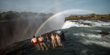 On the edge of Victoria Falls