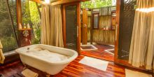 Bathroom at Lebala Camp, Linyati Wetlands, Botswana (Mark Tennant)