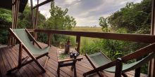 Patio at Lebala Camp, Linyati Wetlands, Botswana