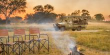 Sundowner at Lebala Camp, Linyati Wetlands, Botswana