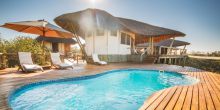 Pool at Tau Pan Camp, Central Kalahari Game Reserve, Botswana