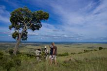 Learning about the local terrain at Kleins Camp, Serengeti National Park, Tanzania Â© AndBeyond