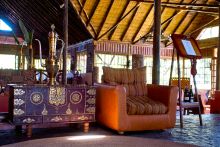 Lobby at Arumeru River Lodge, Arusha, Tanzania