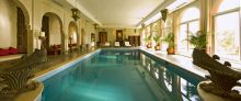 Luxurious indoor pool at Kasbah Tamadot, Atlas Mountains, Morocco