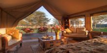 Bedroom view at Sirikoi, Lewa Conservancy, Kenya