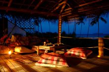 Veranda by night at Matemwe Retreat, Zanzibar, Tanzania 