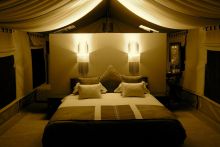 Tent interior at Naboisho Camp, Masai Mara National Park, Kenya