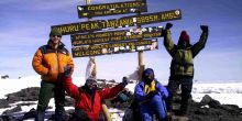 Kili climbers summit