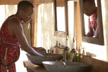 Bathroom at Ngare Serian Camp, Masai Mara National Reserve, Kenya