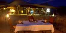 Outdoor dining at Kwihala Camp, Ruaha National Park, Tanzania