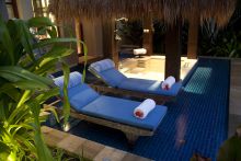 Outdoor sunken bath at Maia Luxury Resort and Spa, Mahe, Seychelles