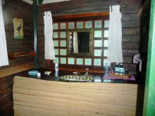 Bathroom at Nile Safari Lodge, Murchison National Park, Uganda (Mango Staff photo)