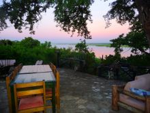 Outdoor dining at Nile Safari Lodge, Murchison National Park, Uganda (Mango Staff photo)