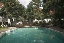 Pool set in the gardens at The Arusha Hotel, Arusha, Tanzania