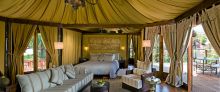 Suite interior at Kasbah Tamadot, Atlas Mountains, Morocco