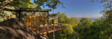 Camp setting and exterior at Pumulani, Lake Malawi, Malawi