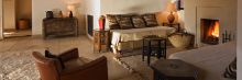 Room interior at Kasbah Bab Ourika, Atlas Mountains, Morocco