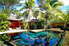 Spa swimming pool at Paradise Cove Hotel and Spa, Anse la Raie, Mauritius