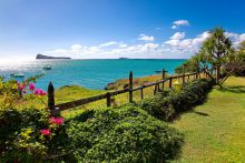 View from the hotel at Paradise Cove Hotel and Spa, Anse la Raie, Mauritius