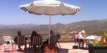 Guests on the terrace with a view