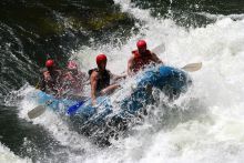 White water rafting at The Elephant Camp, Victoria Falls, Zimbabwe