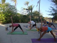 Yoga at Chumbe Island Coral Park, Zanzibar, Tanzania